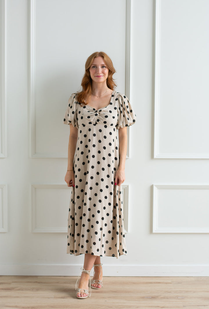 Ella Dot Print Midi