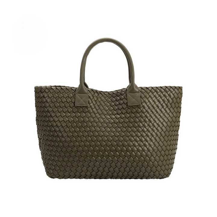 Norah Woven Tote - Olive