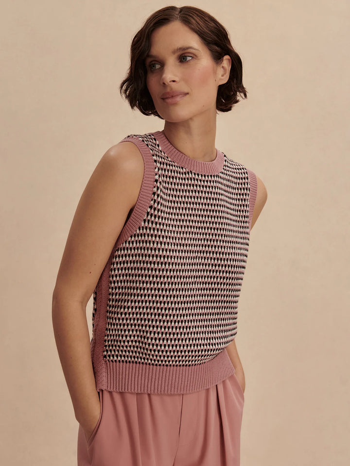 Varley | Knowles Textured Knit Vest - Woodrose
