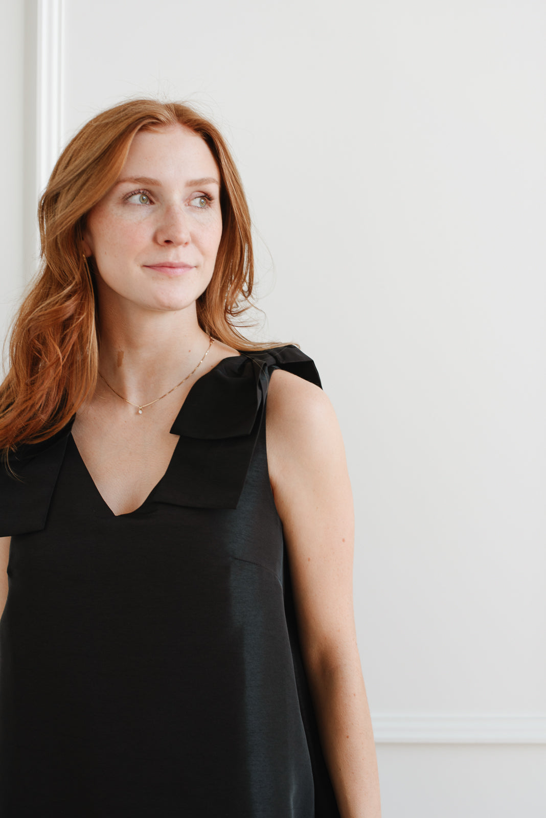 Alani Bow Mini Dress - Black