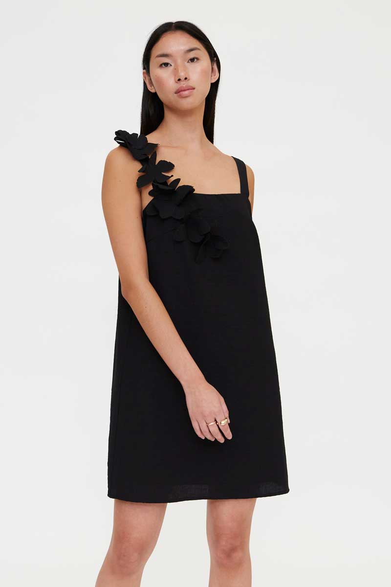 Wild Pony | Floral Applique Mini - Black
