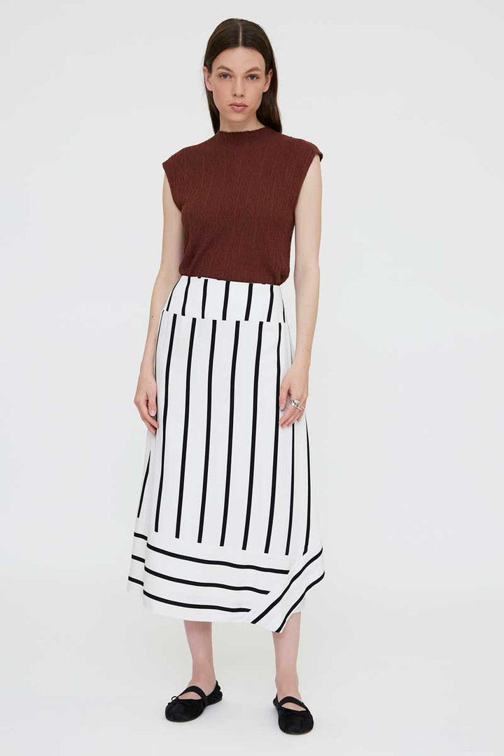 Wild Pony | Bold Stripe Midi Wrap Skirt