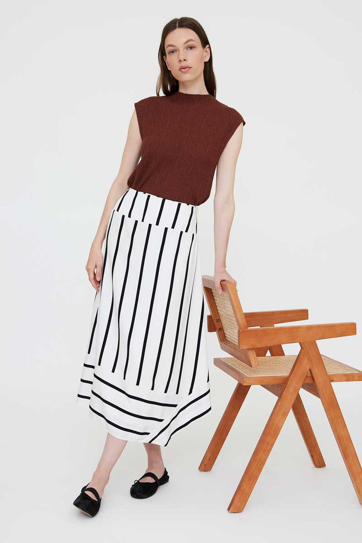 Wild Pony | Bold Stripe Midi Wrap Skirt