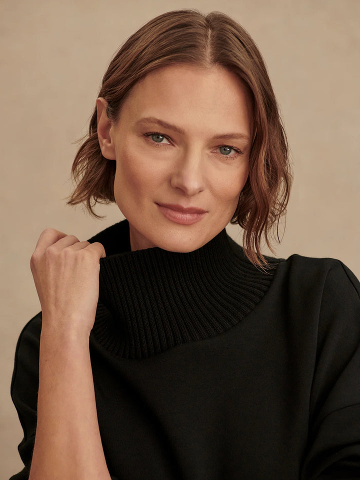 VARLEY | Barker High-Neck Sweater - Black
