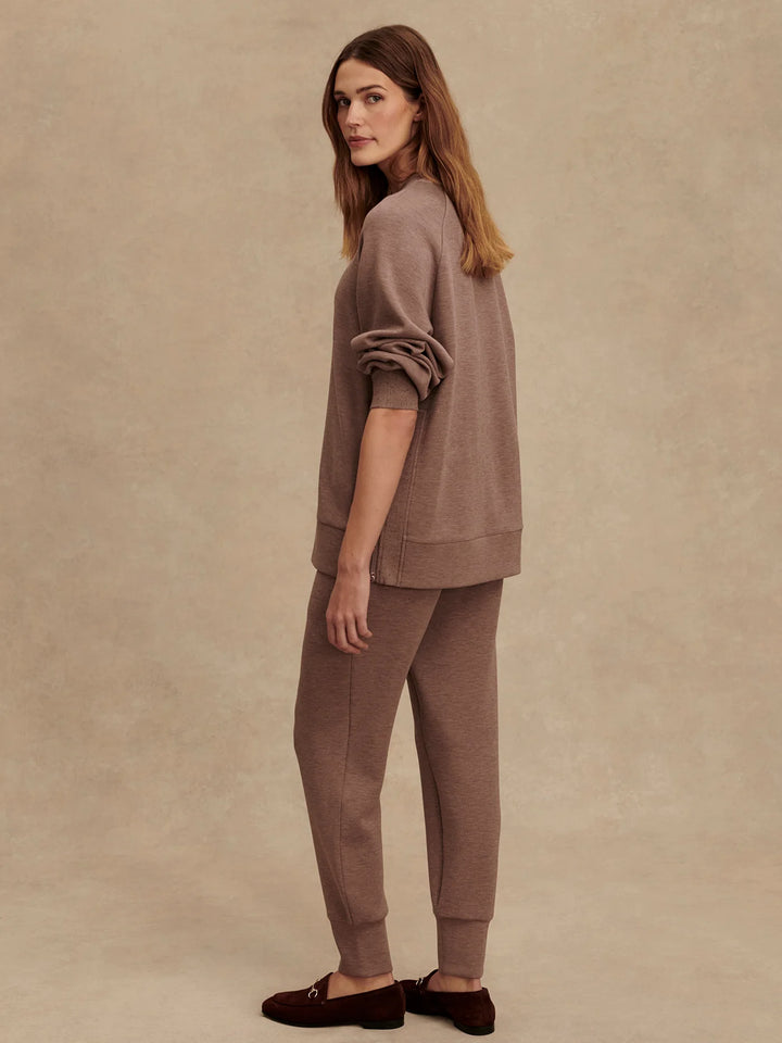 Varley | Nicole Boyfriend Sweat - Deep Taupe Marl Fleck