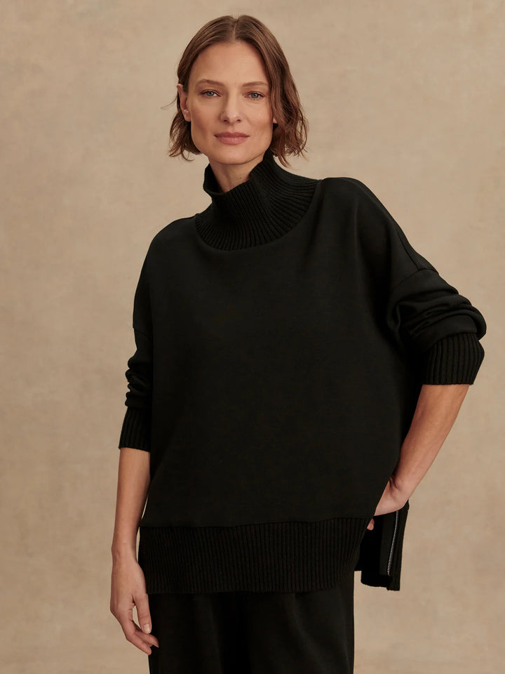 VARLEY | Barker High-Neck Sweater - Black