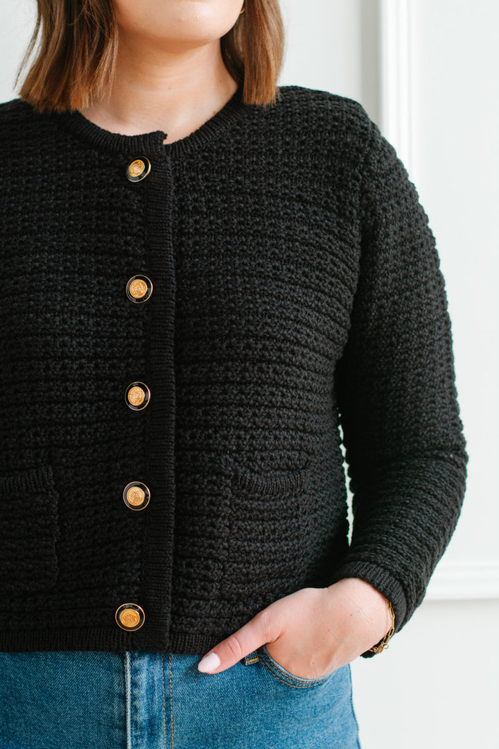 The Refined Cardigan - Black