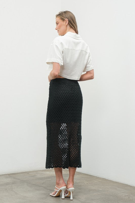 Mainland Crochet Skirt - Black