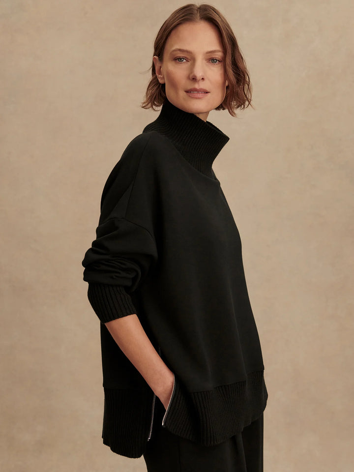 VARLEY | Barker High-Neck Sweater - Black