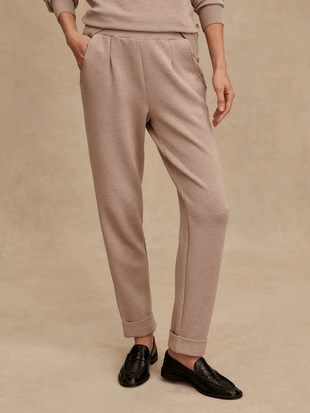 VARLEY | The Rolled Cuff Pant 25" -Taupe Marl