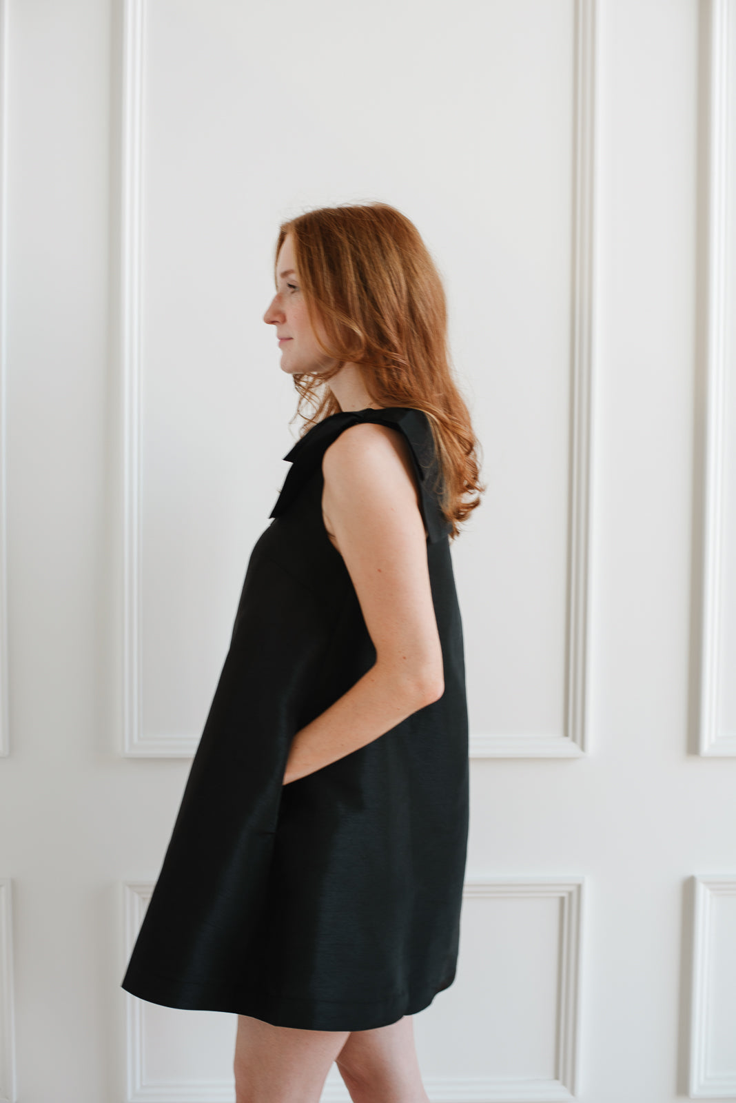 Alani Bow Mini Dress - Black