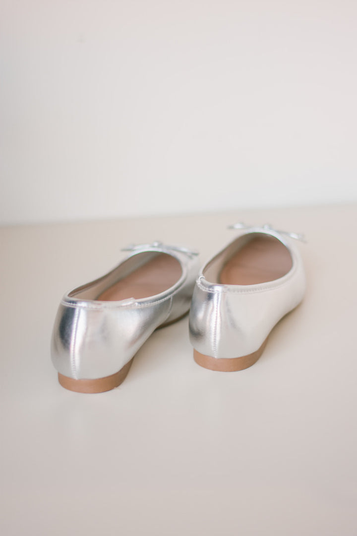 Silver Ballet Flat