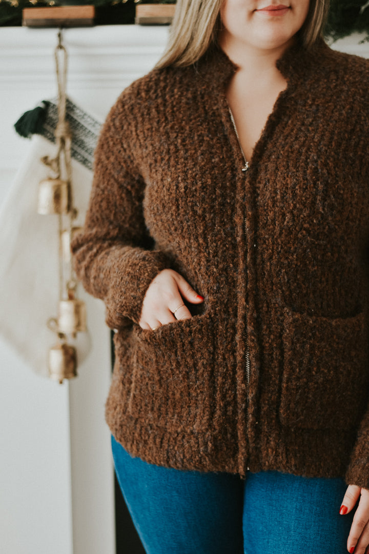 Chunky Zip Sweater | Hot Chocolate