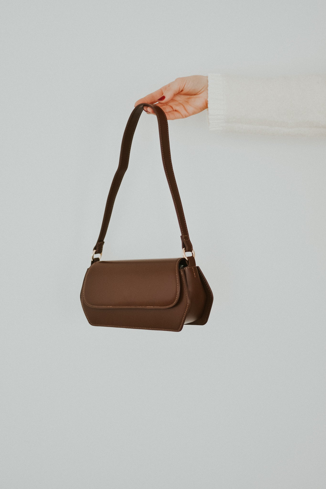 Judith Structured Shoulder Bag | Chestnut – madaboutstyle