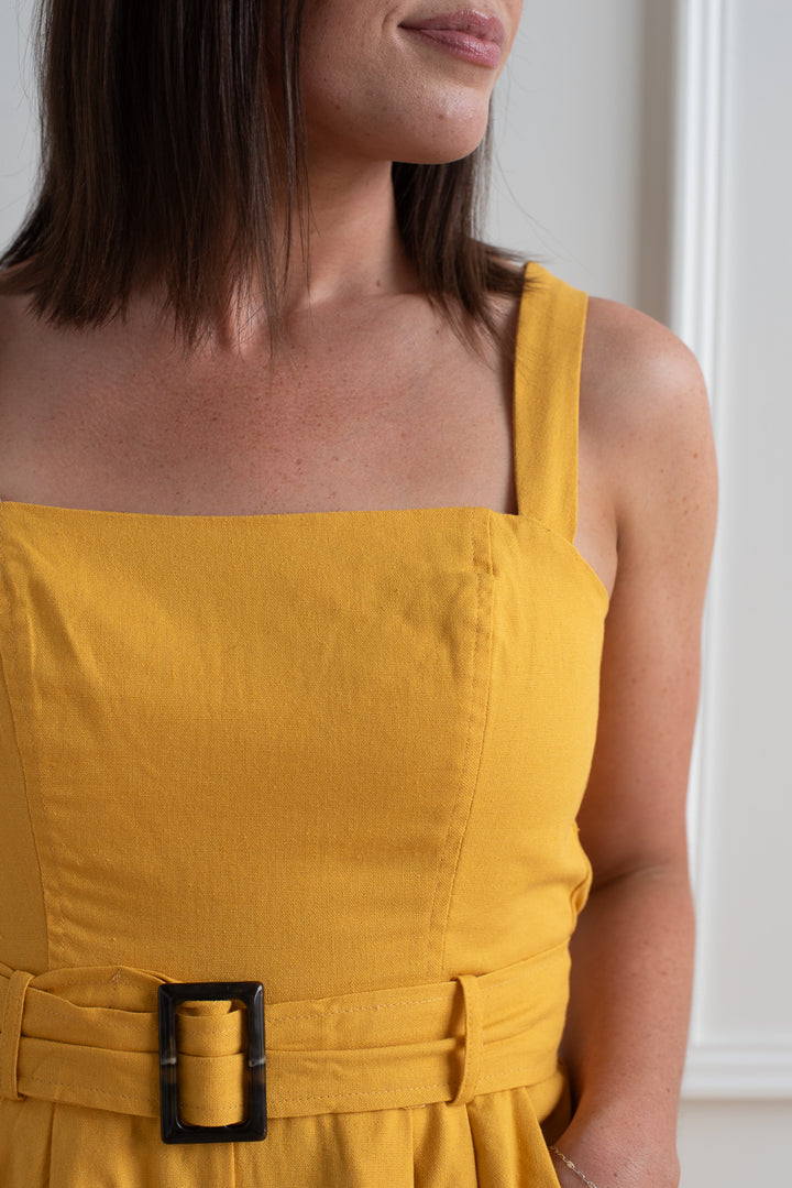 Marigold Linen Romper