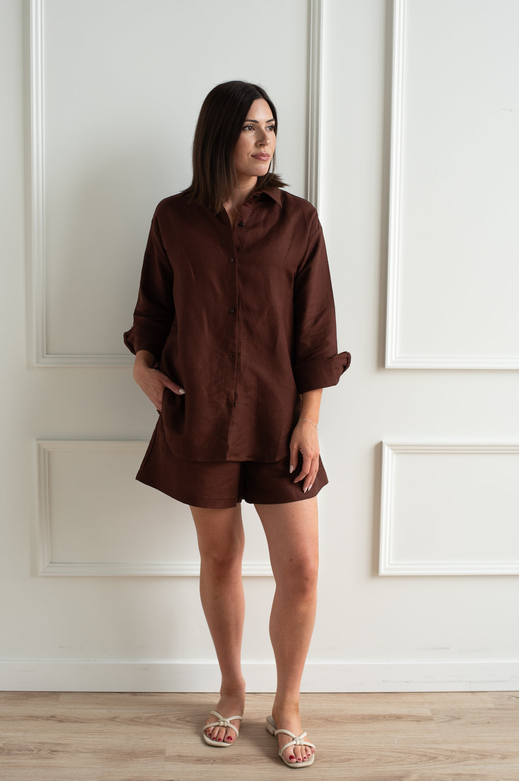 MAD Collection | Linen Button Down - Cafe Lido