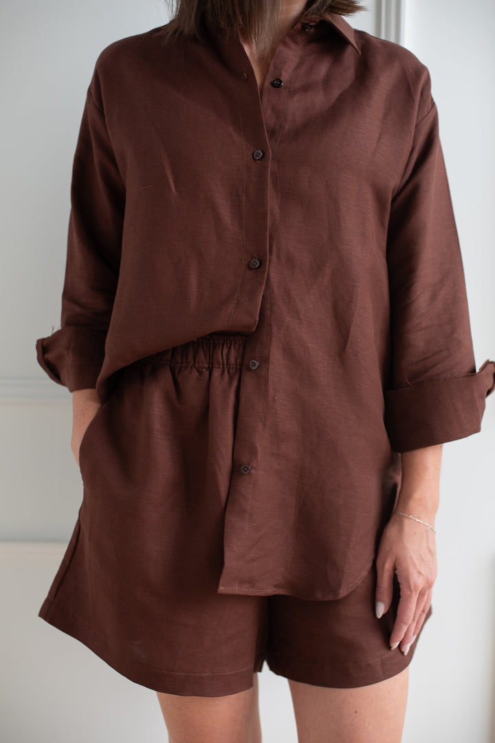 MAD Collection | Linen Button Down - Cafe Lido
