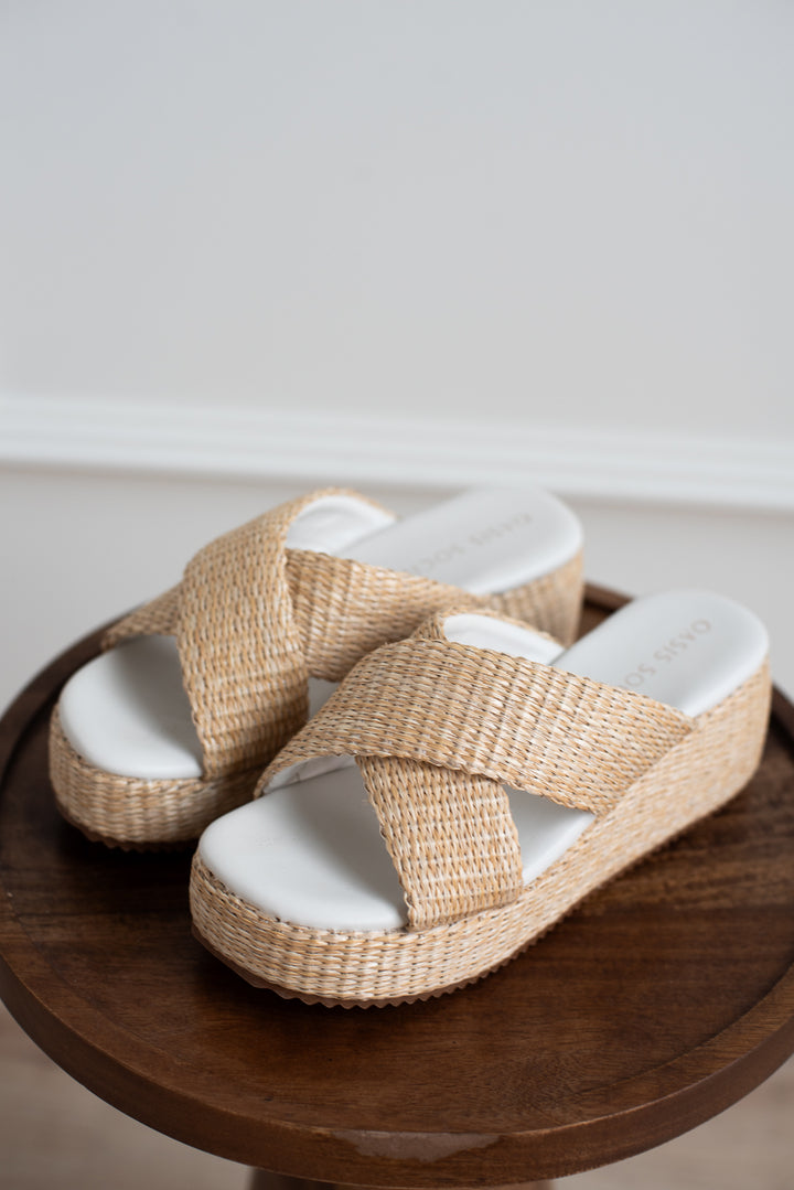 Fresno Raffia Wedge Sandal