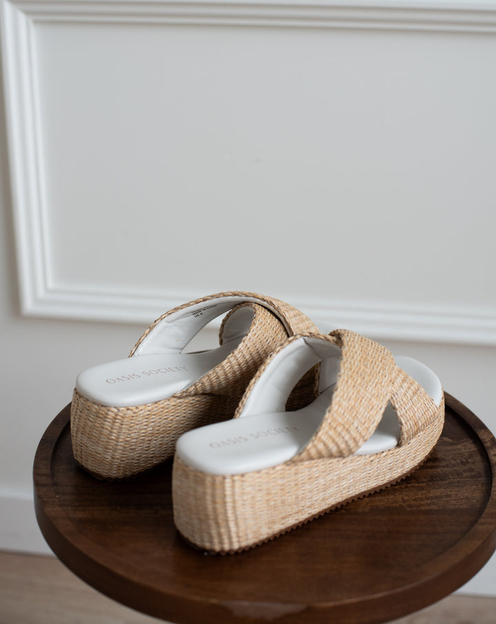 Fresno Raffia Wedge Sandal