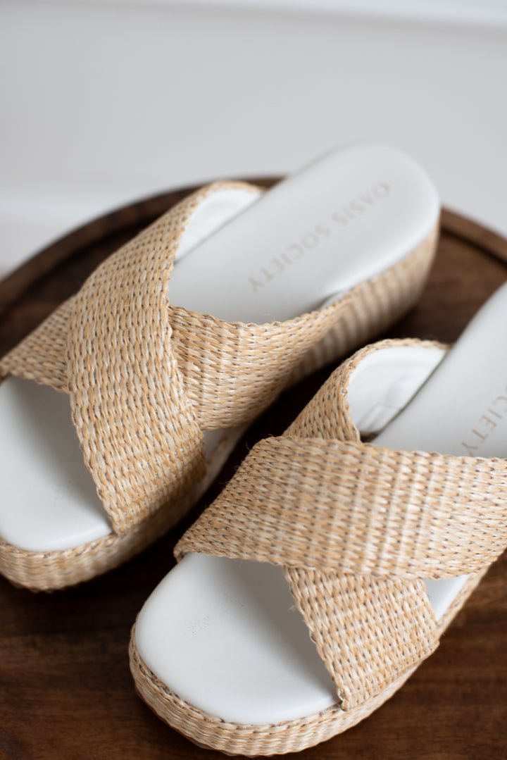Fresno Raffia Wedge Sandal