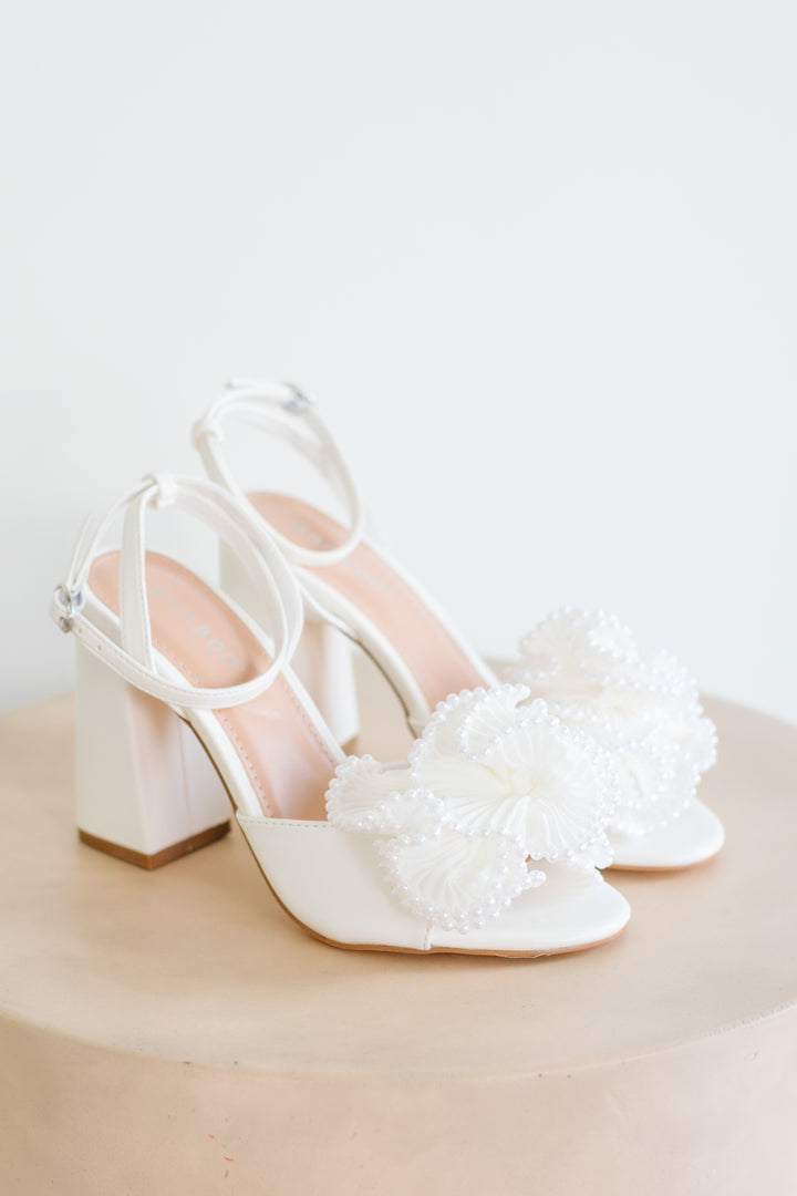 Beaded Ruffle Heel