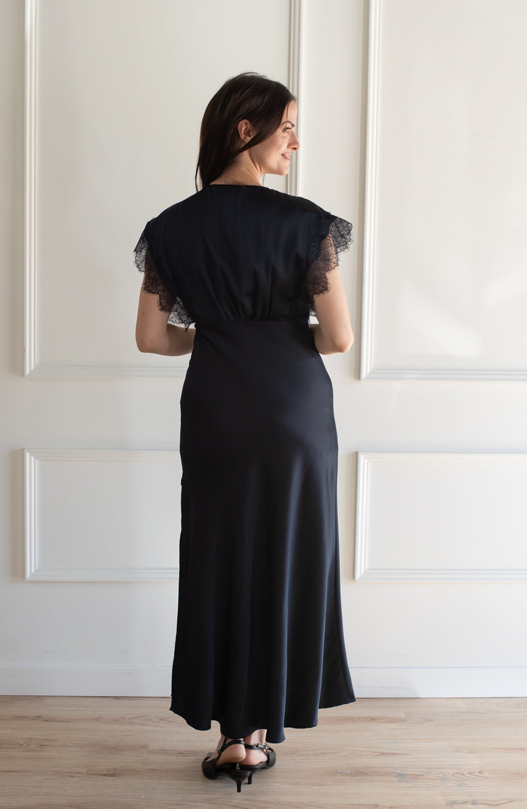 Navy V-neck Maxi