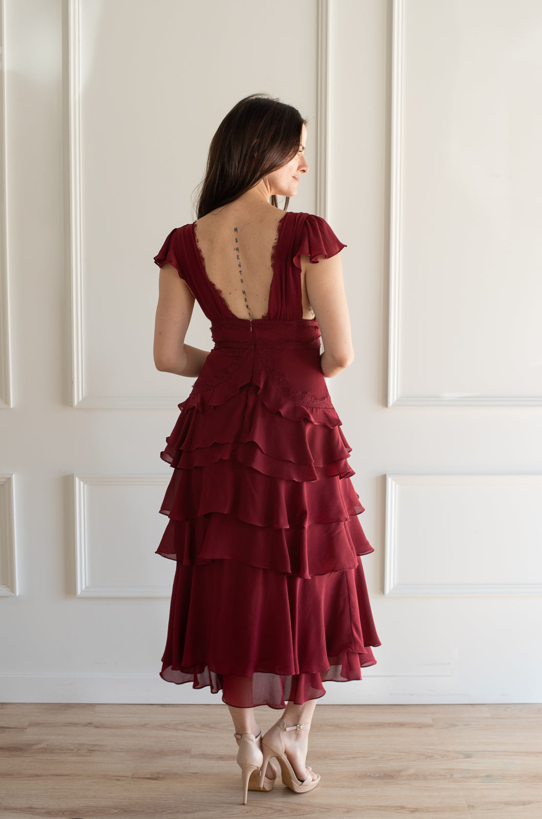 Tiered Plunge Midi - Wine