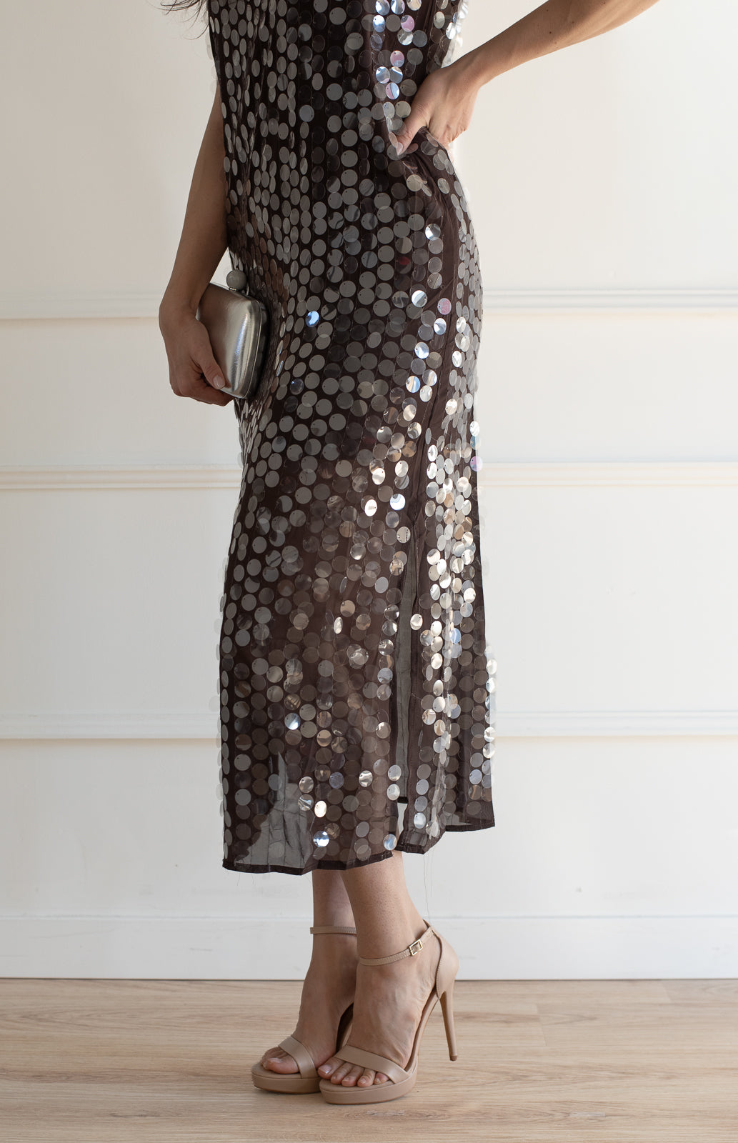 Snow Globe Sequin Midi