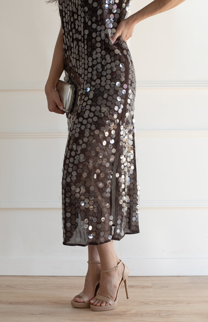 Snow Globe Sequin Midi
