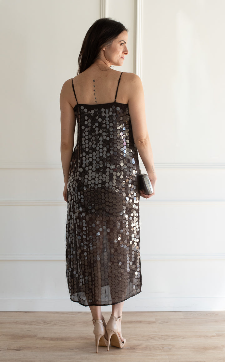 Snow Globe Sequin Midi