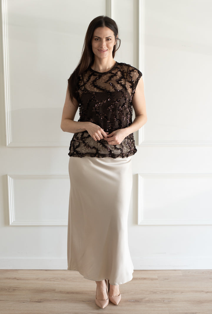 Holiday Truffle Sequin Tank