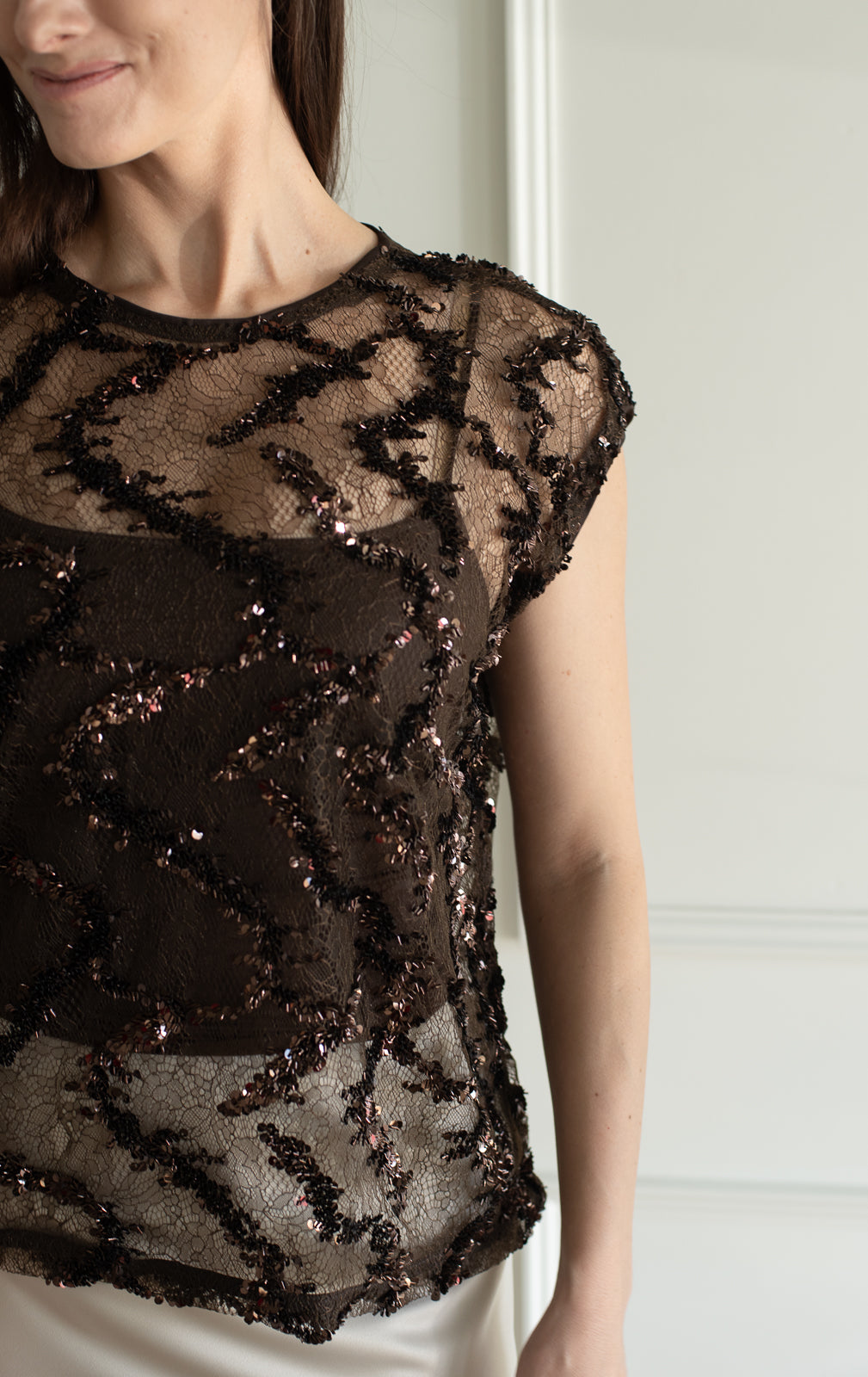 Holiday Truffle Sequin Tank