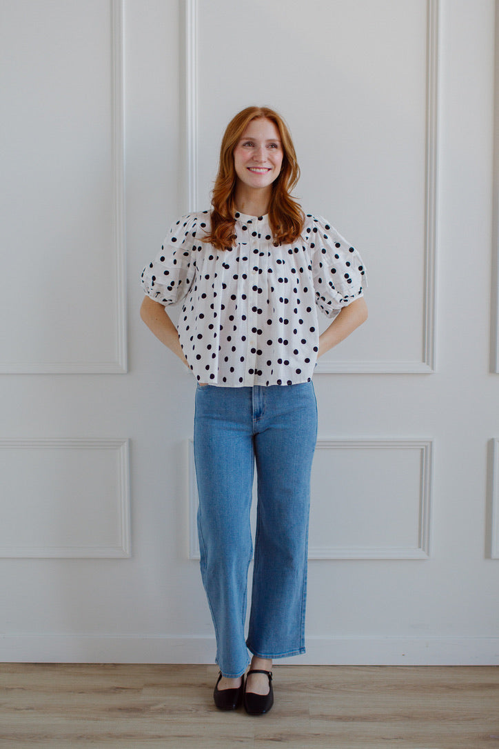 Brynlee Polka Dot Blouse