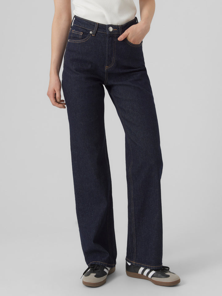 Vero Moda | Tessa High Rise Straight Jean - Dark Denim