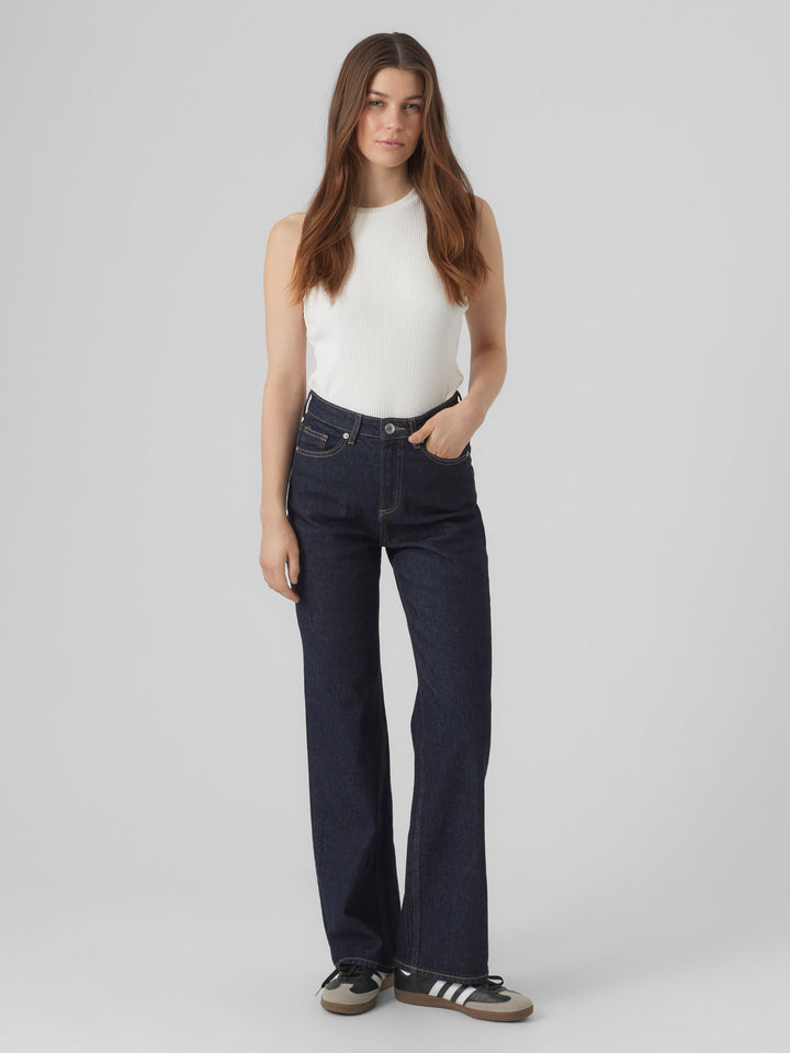 Vero Moda | Tessa High Rise Straight Jean - Dark Denim