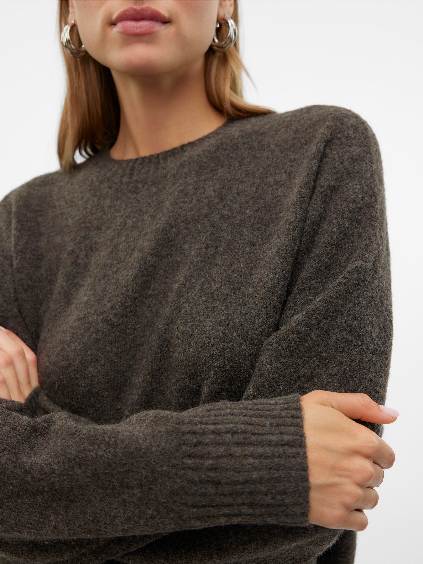 Vero Moda | Boom Knit Pullover - Chocolate Melange