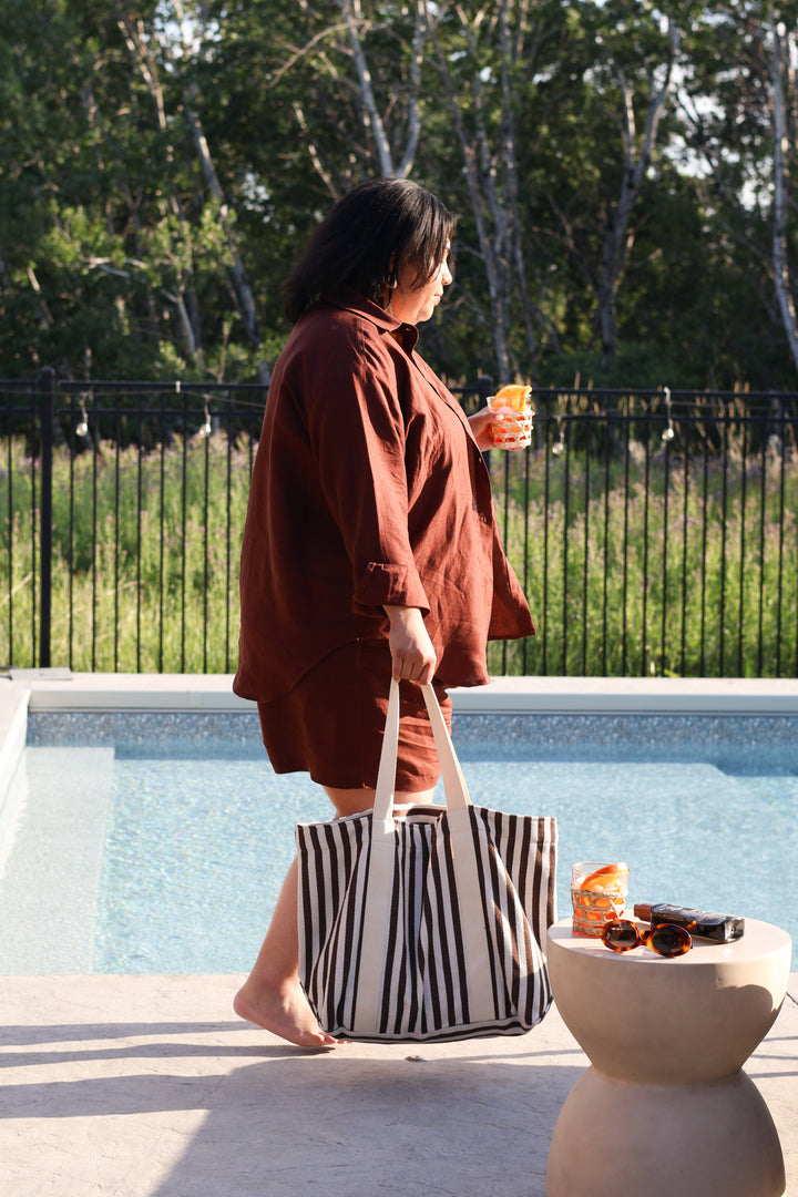 MAD Collection | The Everywhere Tote - Cafe Lido Stripe