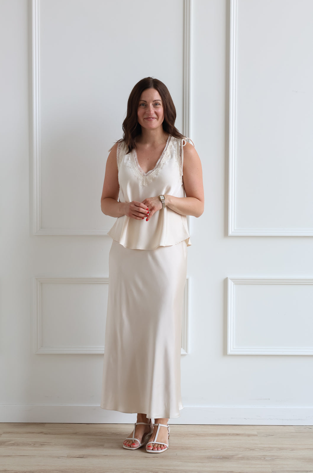Champagne Slip Skirt