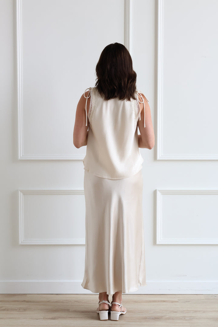 Champagne Slip Skirt