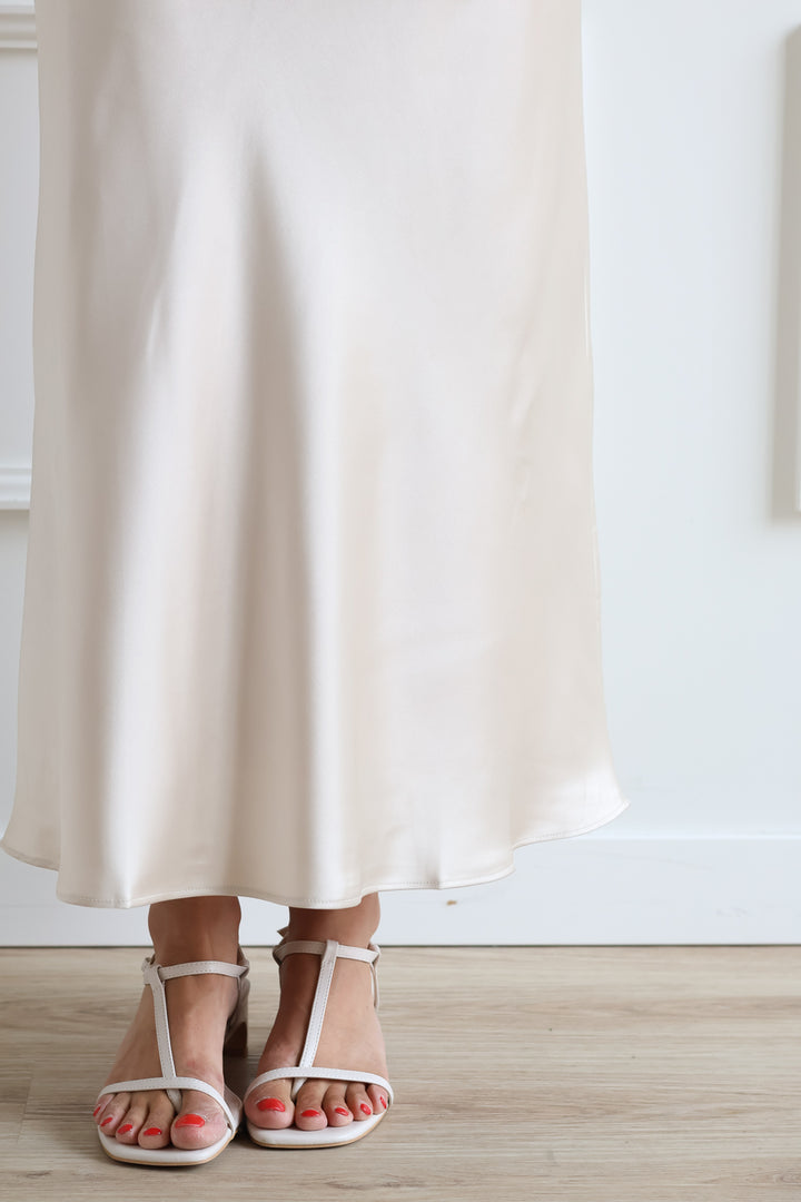 Champagne Slip Skirt