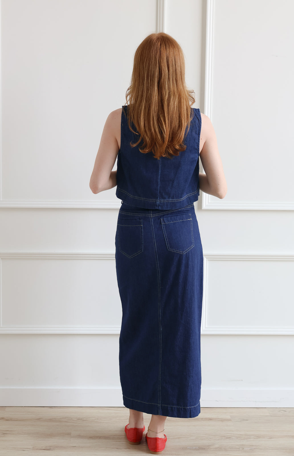 Dark Denim Cropped Tank