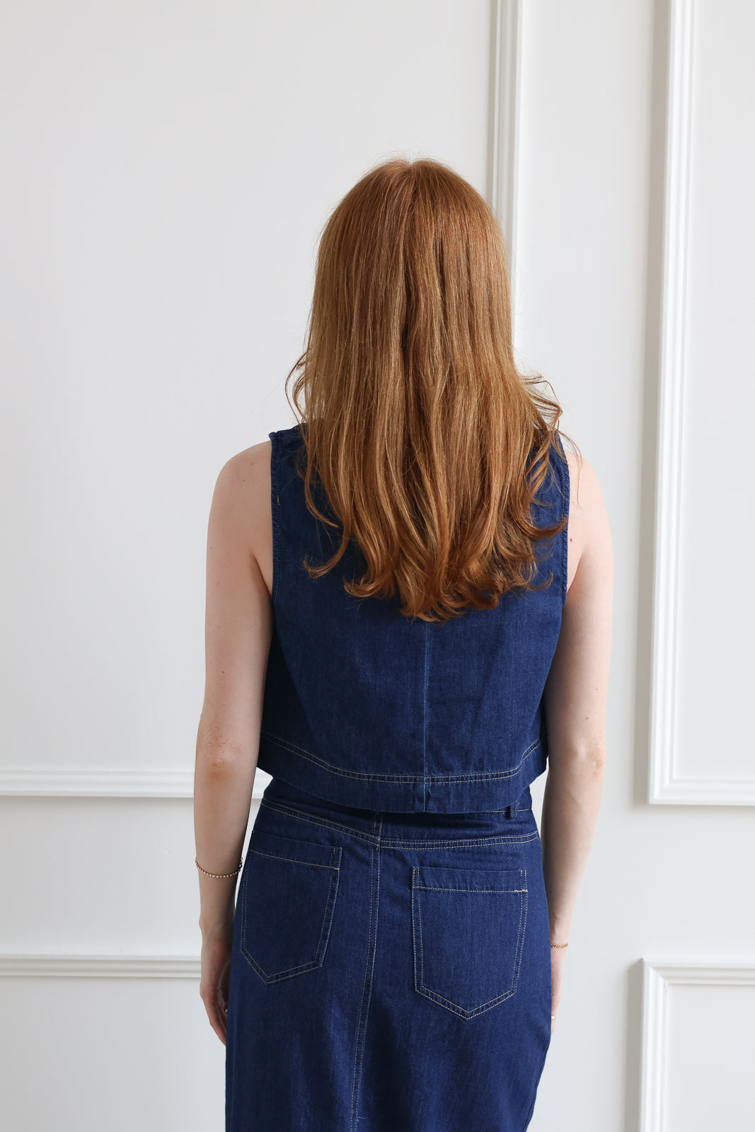 Dark Denim Cropped Tank