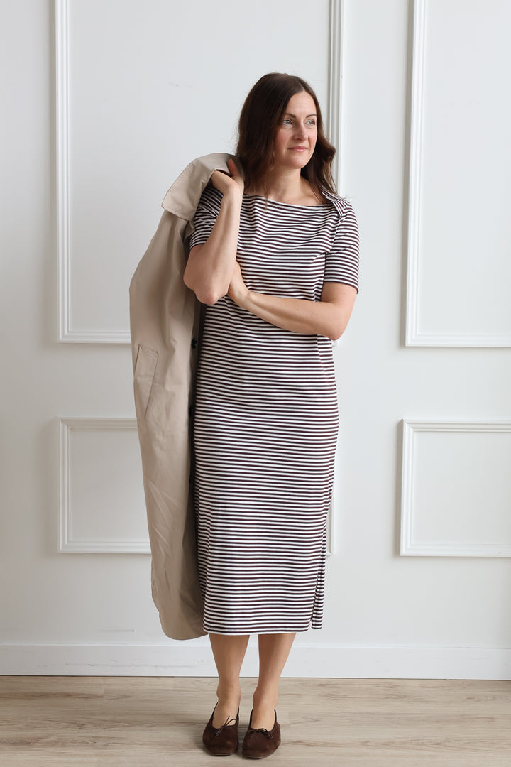 Victoria Stripe Midi Dress