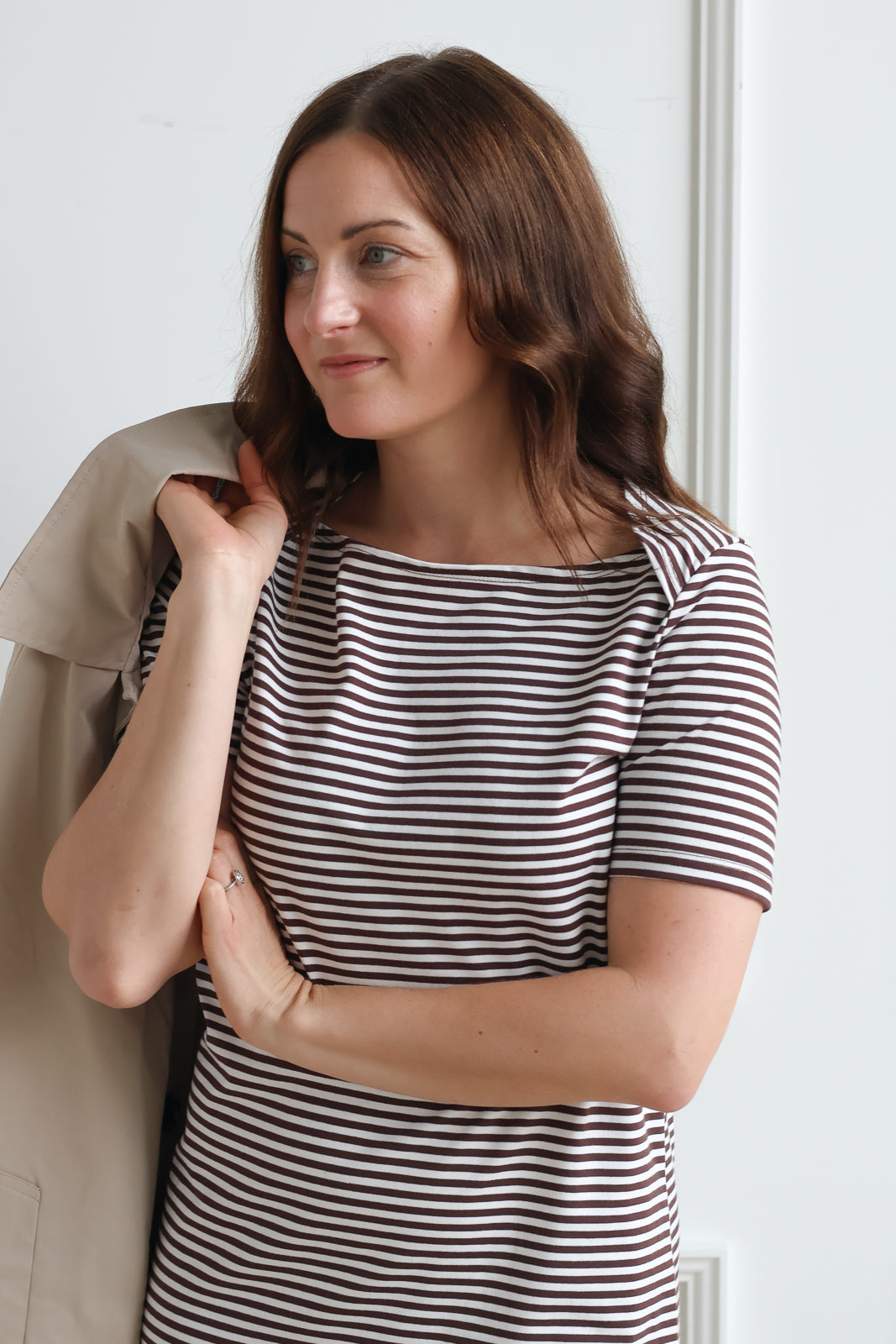 Victoria Stripe Midi Dress