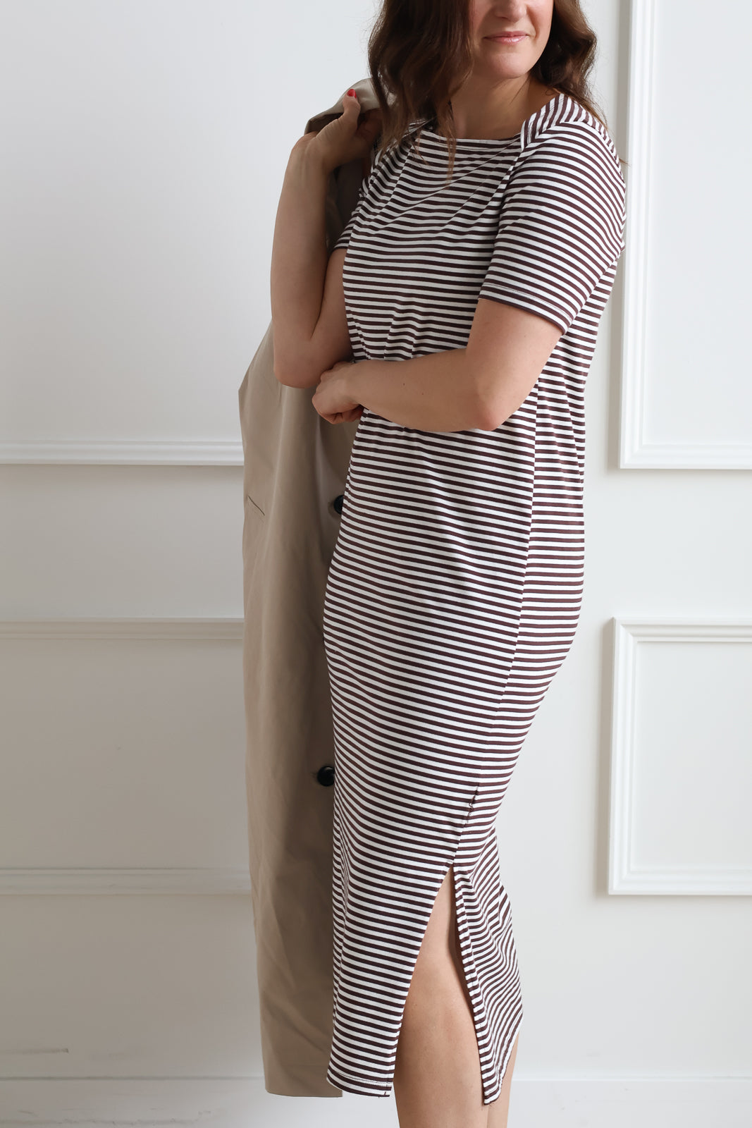 Victoria Stripe Midi Dress