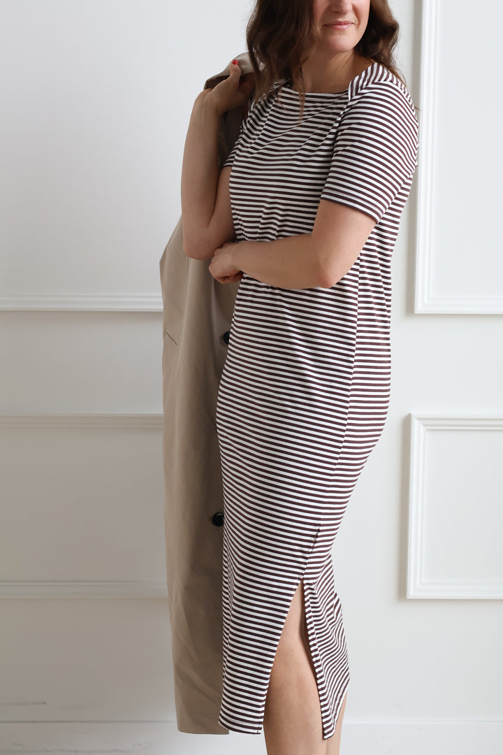 Victoria Stripe Midi Dress