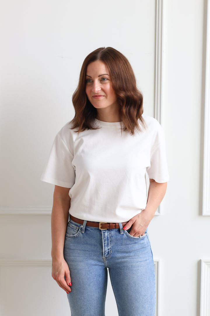 Elevated Boxy Tee - White