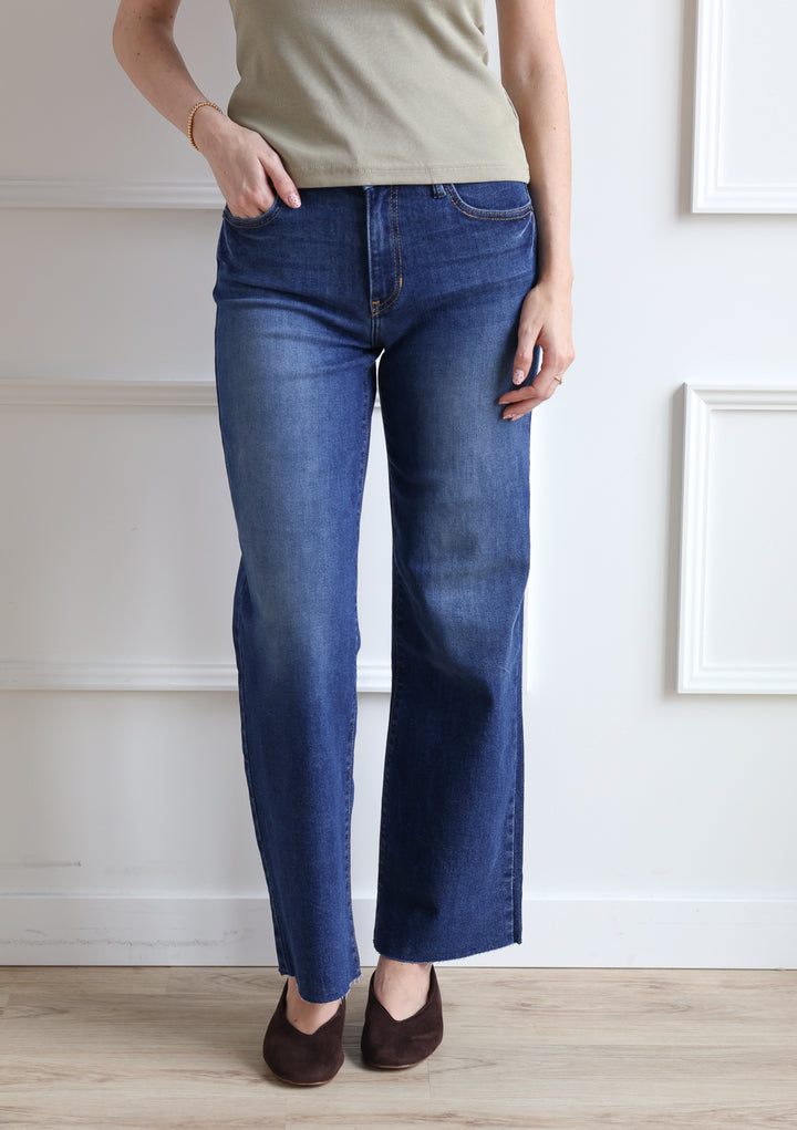 Just Black | Slim Palazzo Scissor Cut Dark Denim