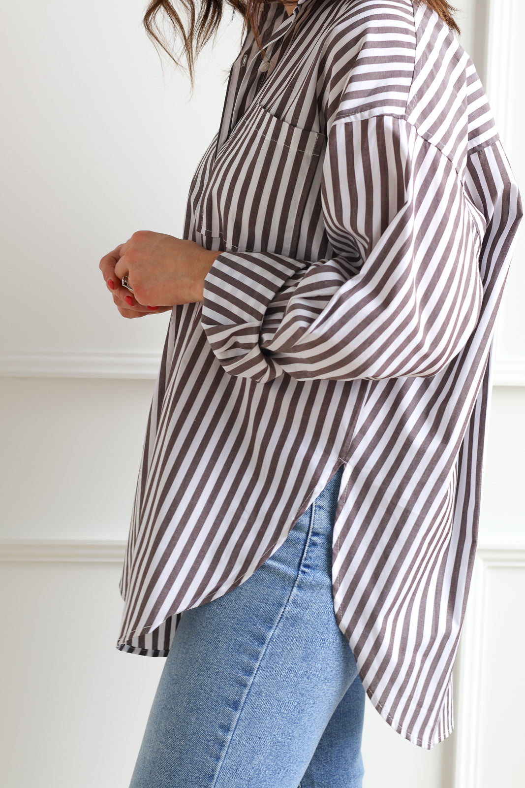 Chocolate Stripe Poplin Shirt