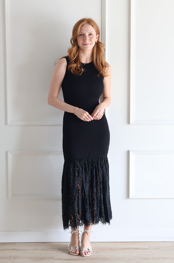 Onyx Lace Knit Midi